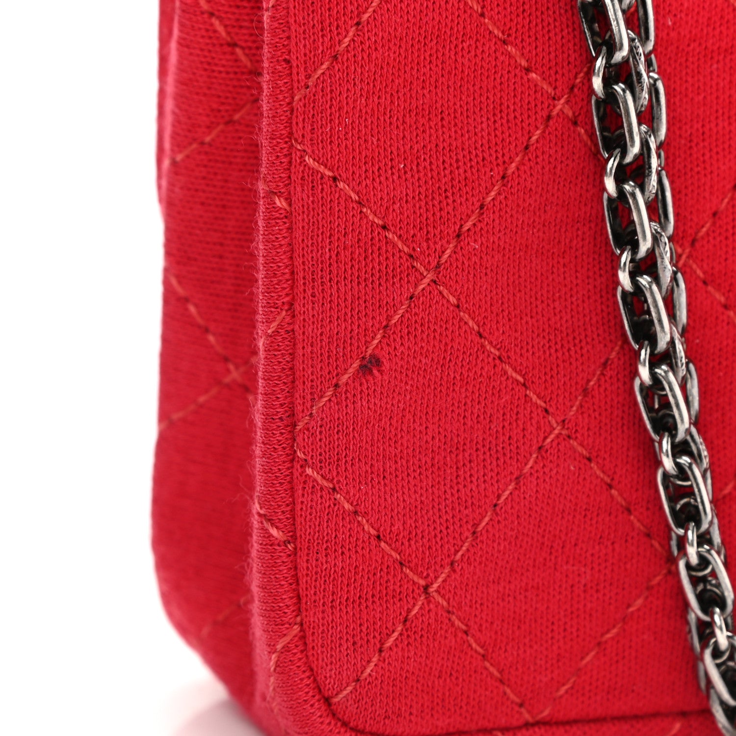 Chanel Jersey Quilted 2.55 Reissue East West Flap Red 11 of 11