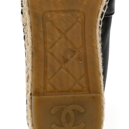 Chanel Lambskin CC Espadrilles 40 Black 8 of 16
