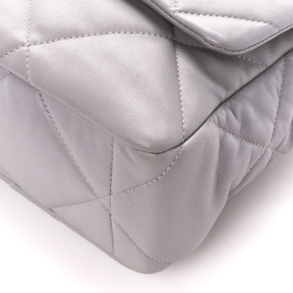 Chanel Lambskin Quilted Large Chanel 19 Flap Grey 10 of 12