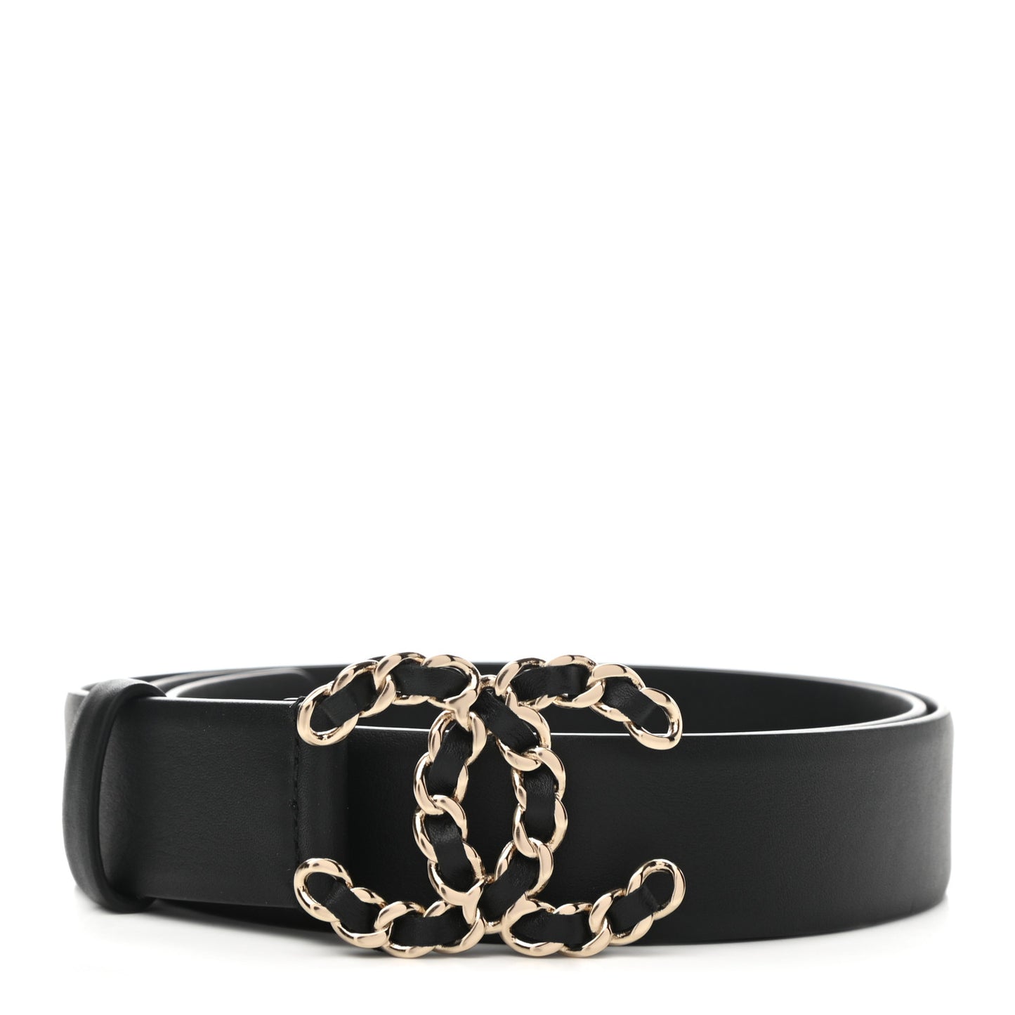 Lambskin CC Chain Belt 90 36 Black