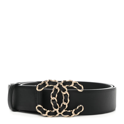 Chanel Lambskin CC Chain Belt 90 36 Black 1 of 7