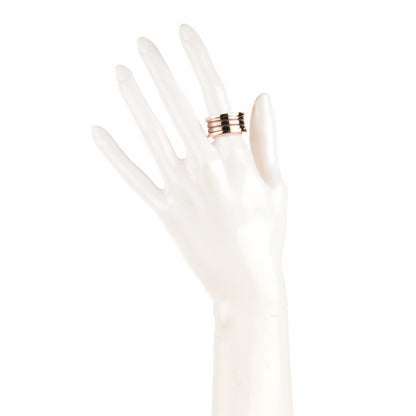 Bulgari BULGAR 18K Rose Gold Bronze Cermet Roma B.Zero1 4 Band Ring 59 9 2 of 8