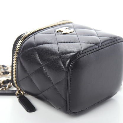 Chanel Lambskin Quilted Trendy Mini Vanity Case With Chain Black 8 of 9