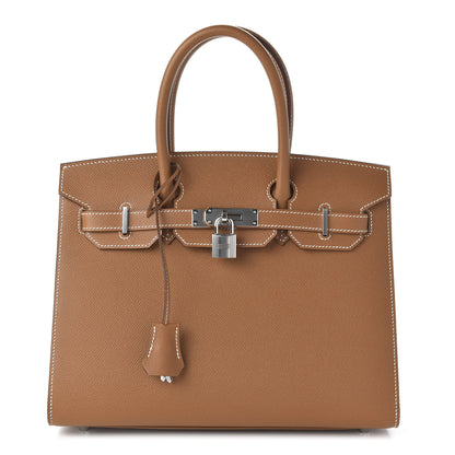 Hermes Madame Calfskin Birkin Sellier 30 Gold 1 of 11