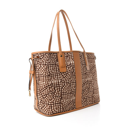 MCM Visetos Medium Liz Reversible Shopper Tote Cognac 14 of 19