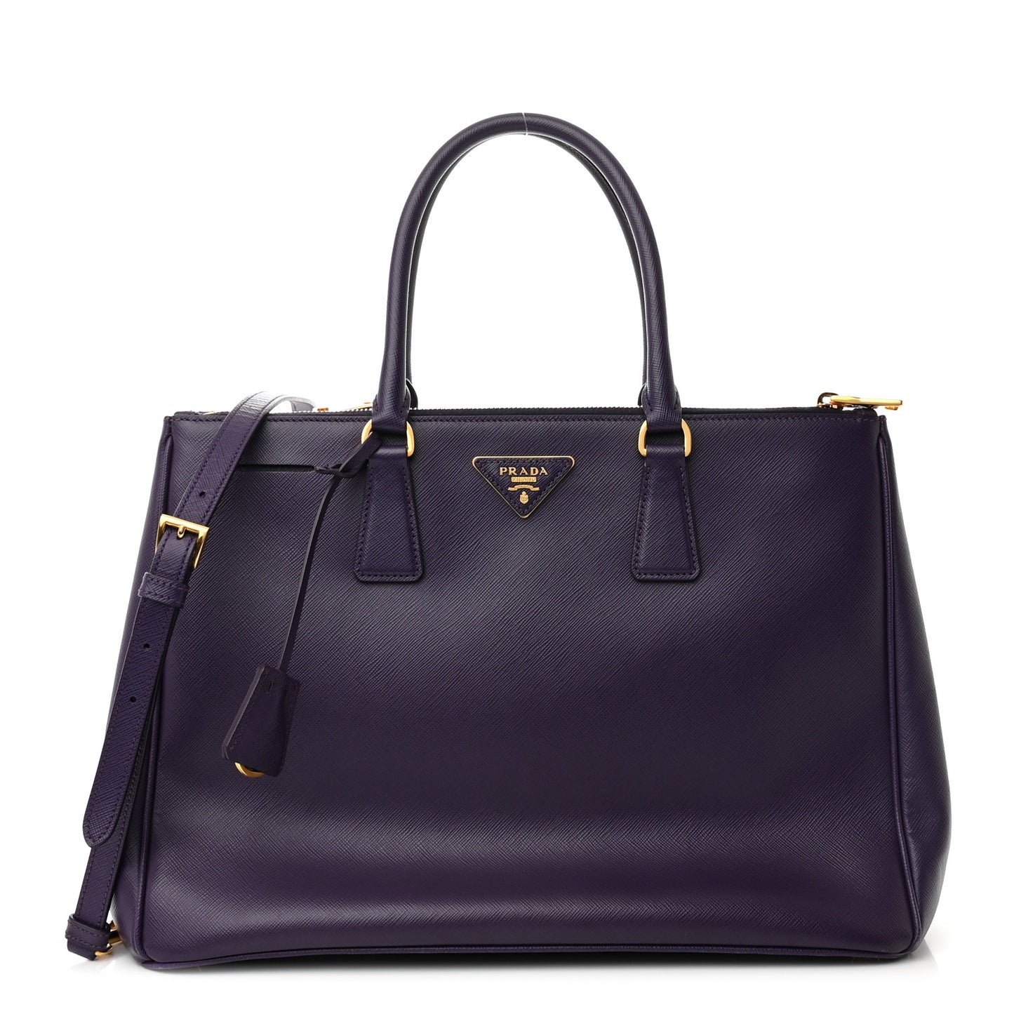 Saffiano Medium Galleria Double Zip Tote Viola