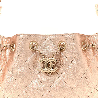 Chanel Metallic Caviar Quilted Mini Chanel 25 Handbag Copper 5 of 11