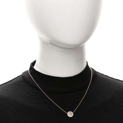 Christian Dior 18K Yellow Gold Diamond Mother of Pearl Rose Des Vents Necklace 2 of 5