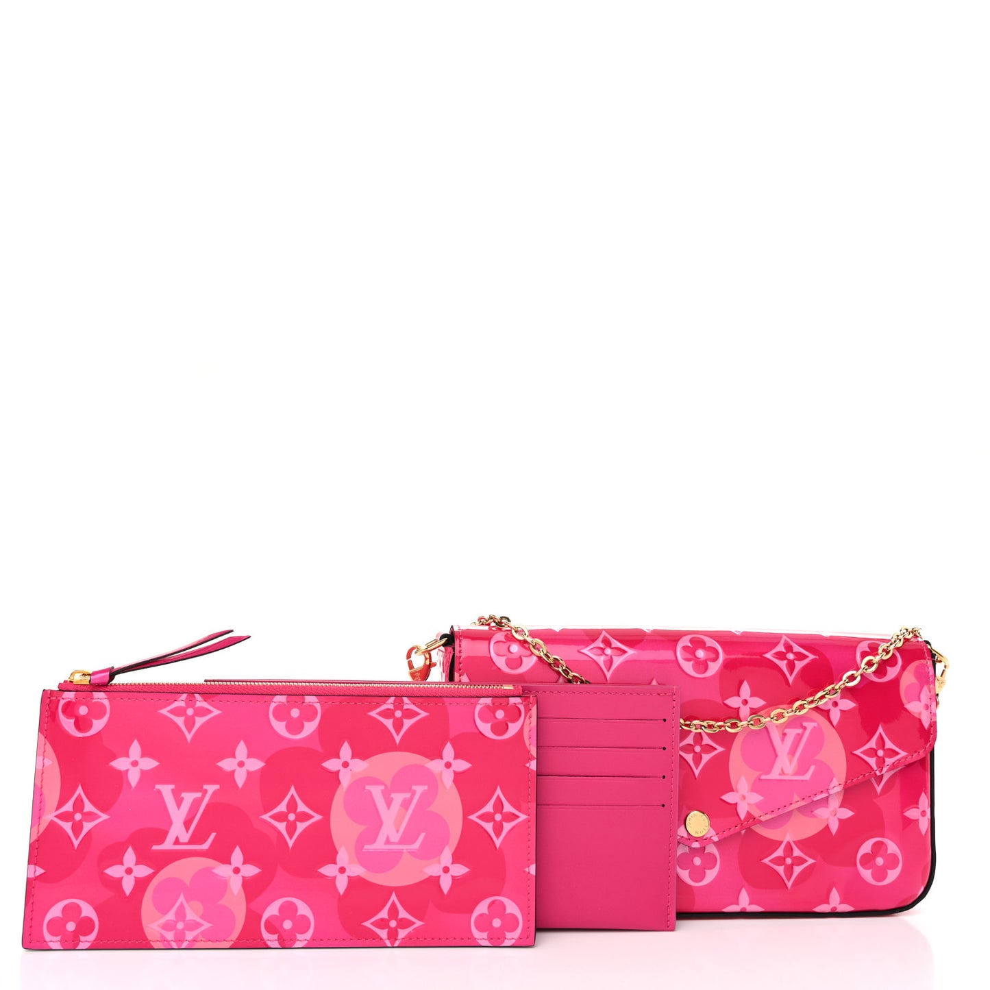 Vernis Valentine Pochette Felicie Chain Wallet Fuchsia