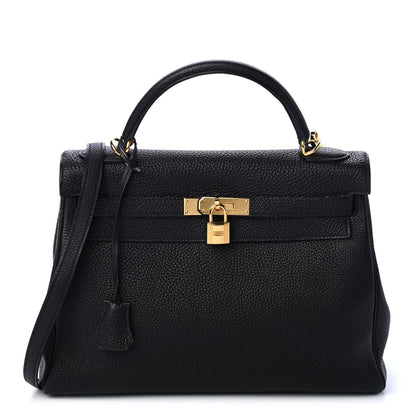 Hermes Togo Kelly Retourne 32 Black 1 of 15