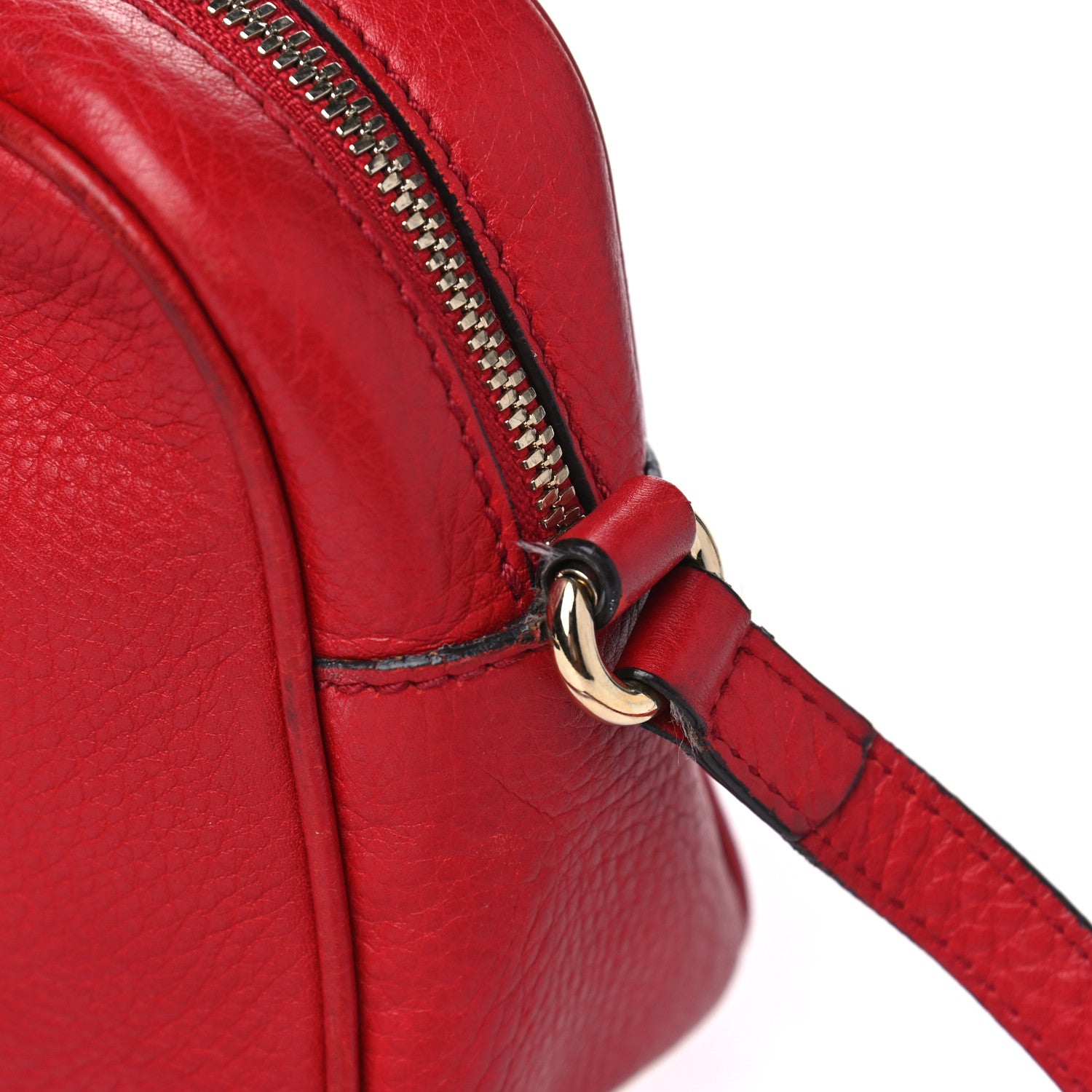 Gucci Pebbled Calfskin Small Soho Disco Bag Tabasco Red 15 of 16