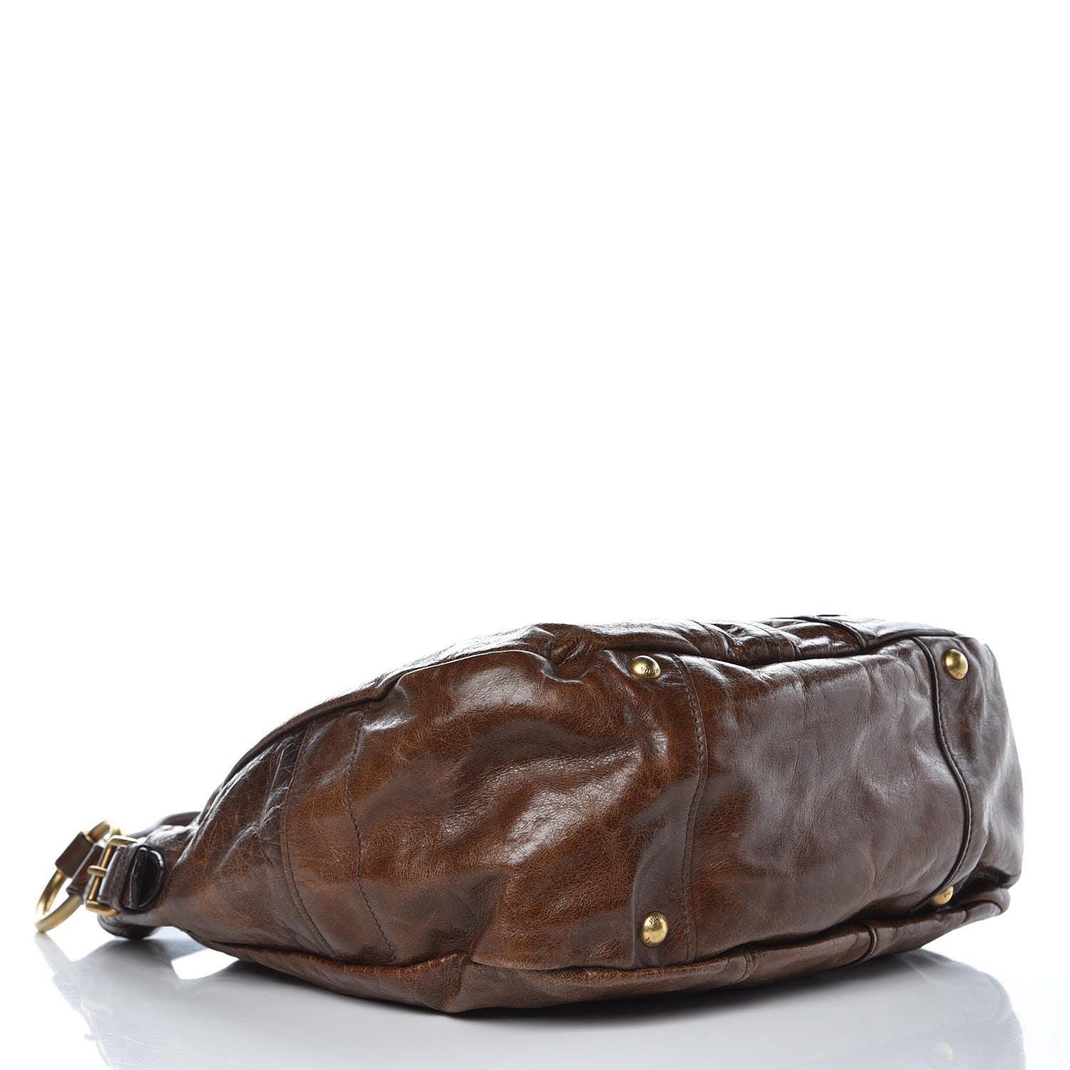 Prada Vitello Shine Hobo Nocciolo 4 of 13