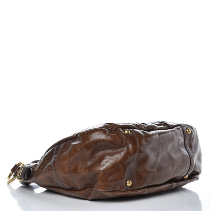 Prada Vitello Shine Hobo Nocciolo 4 of 13