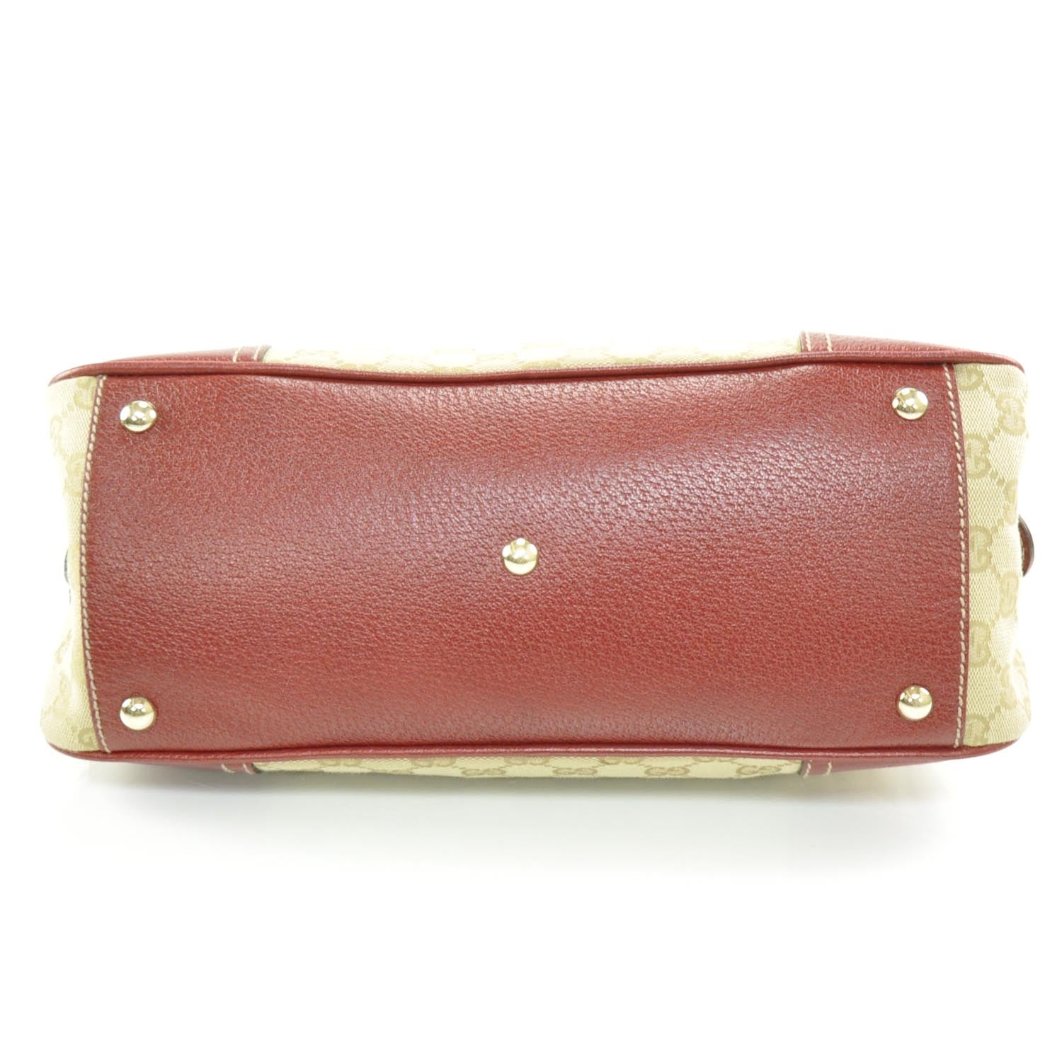 Gucci Monogram Princy Satchel Red 5 of 8