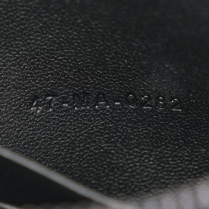 Christian Dior Calfskin Macrocannage Diamond Caro Zipped Pouch With Chain Black 7 of 14