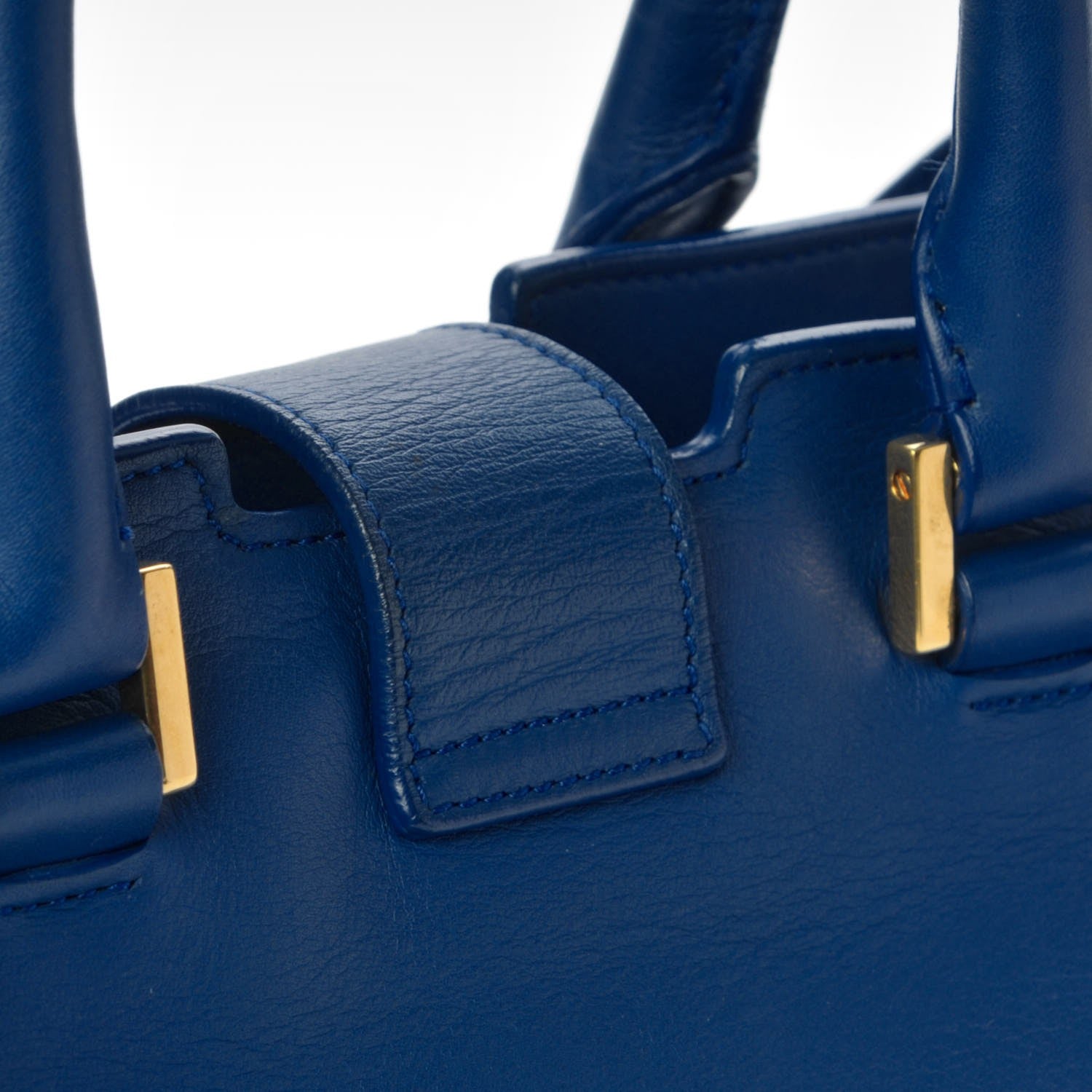 Saint Laurent Calfskin Small Classic Y Cabas Royal Blue 12 of 16
