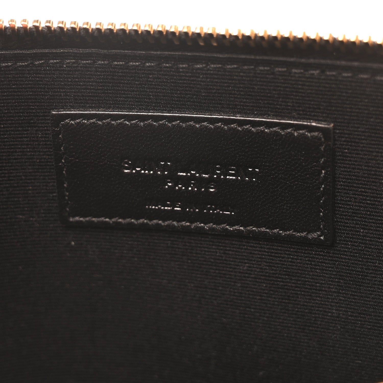 Saint Laurent Calfskin Medium Zip Clutch Black 6 of 9