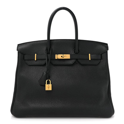 Hermes Taurillon Clemence Birkin 35 Black 1 of 16