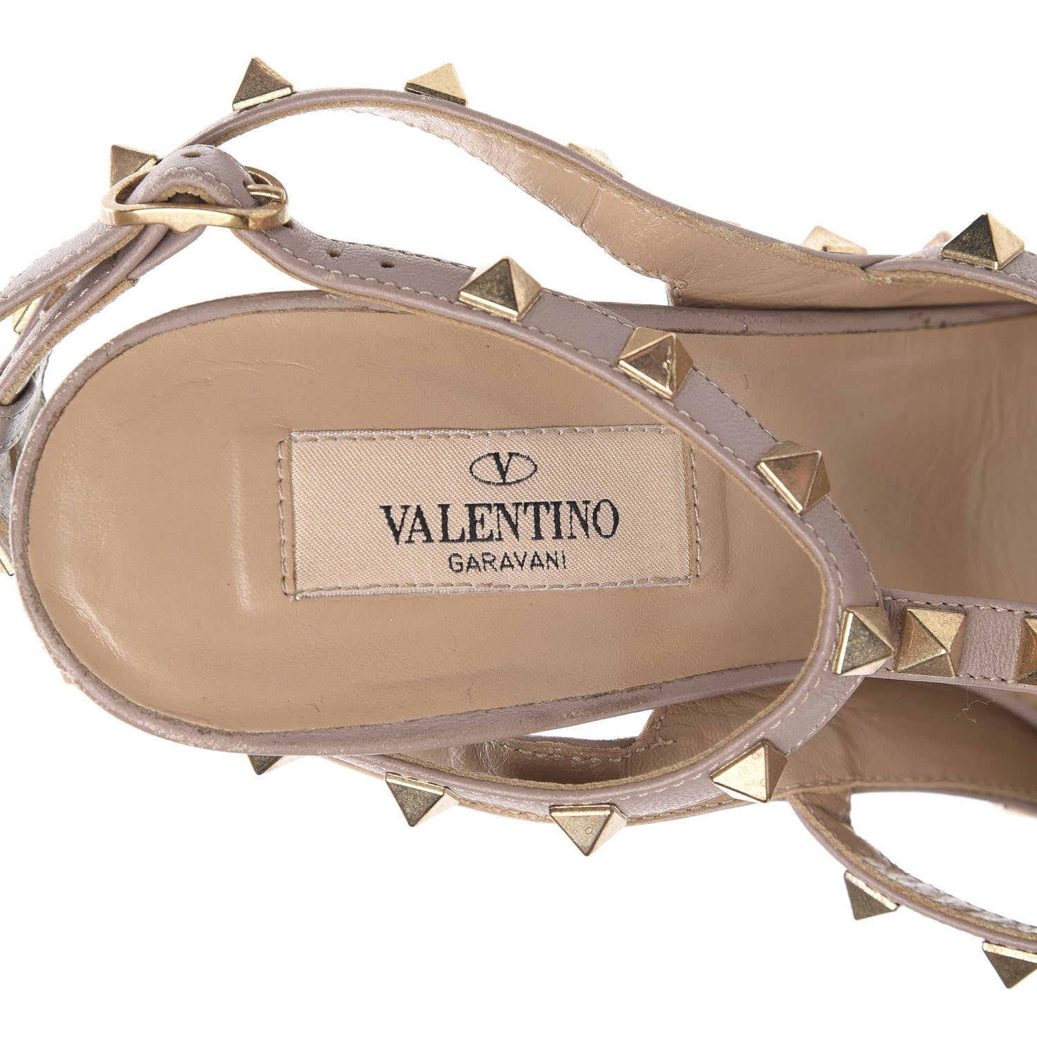 Valentino Garavani Patent Rockstud Ankle Strap Pumps 40 Blue Poudre 6 of 16
