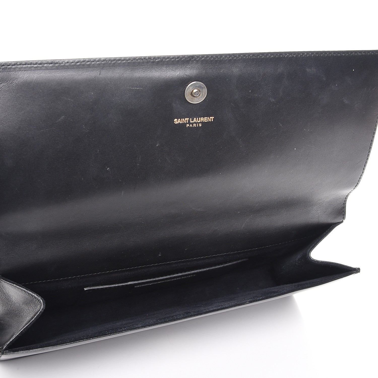 Saint Laurent Calfskin Classic Monogram Clutch Black 5 of 7