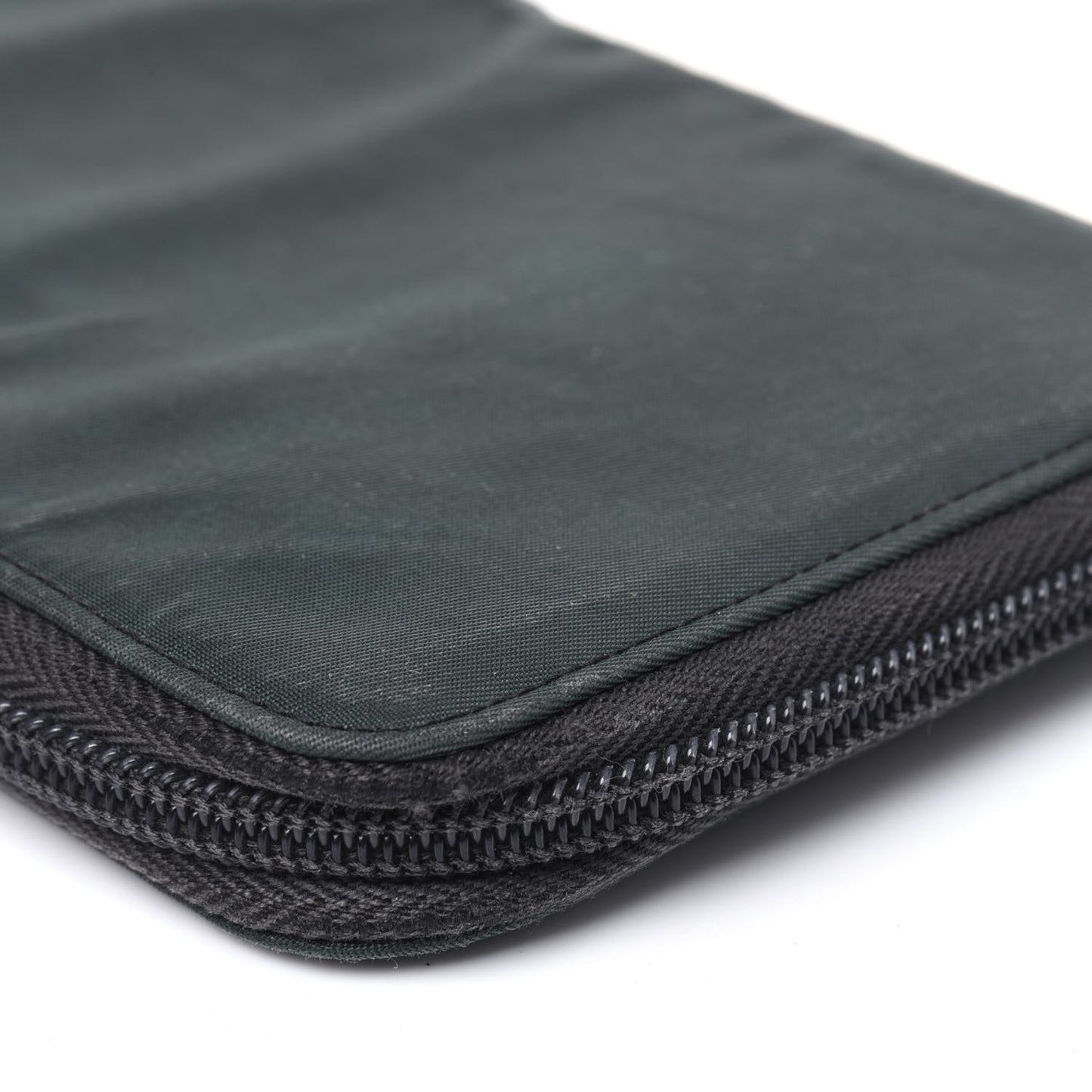 Tessuto Nylon Quilted Zip Around Wallet Black