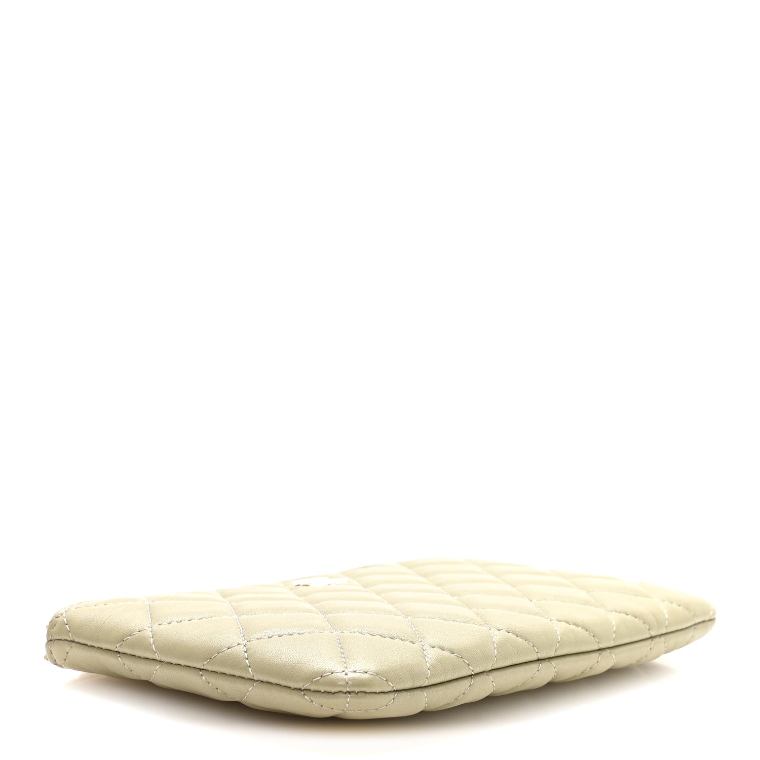 Chanel Lambskin Quilted Cosmetic Case Light Green 4 of 9