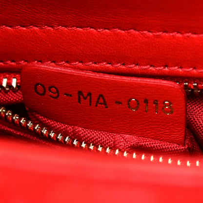 Christian Dior Lambskin Cannage Small Lucky Badges My Lady Dior Red 7 of 15