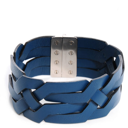 Hermes Chamonix Hippique Wide Bracelet Large Bleu Thalassa 1 of 5