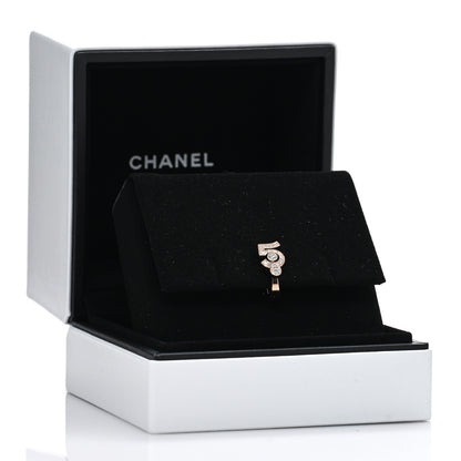 Chanel 18K Beige Gold Diamond Eternelle No.5 Single Earring 5 of 5