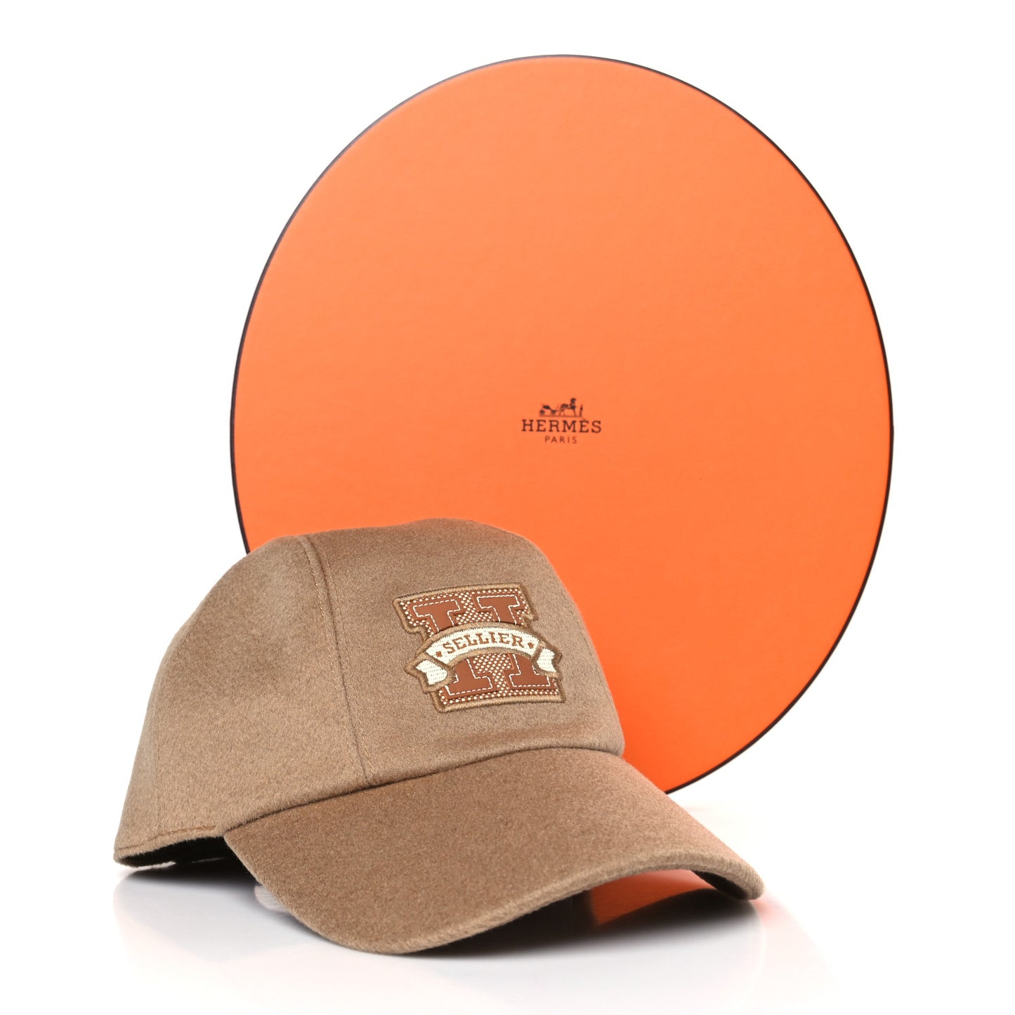 Cashmere Canvas Swift Davis H Sellier Cap 58 Beige Camel