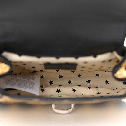 Gucci Metallic Cracked Calfskin Belt Bag Gold Black 5 of 9