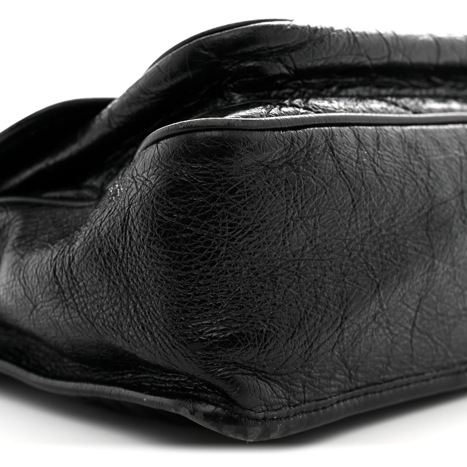 Saint Laurent Crinkled Calfskin Matelasse Monogram Medium Niki Chain Satchel Black 9 of 16