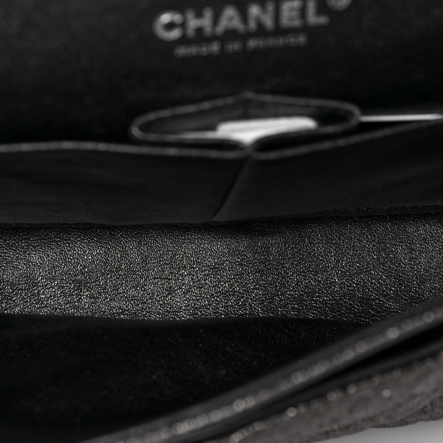 Chanel Metallic Crackled Calfskin Medium Double Flap Argent Fonce 5 of 8