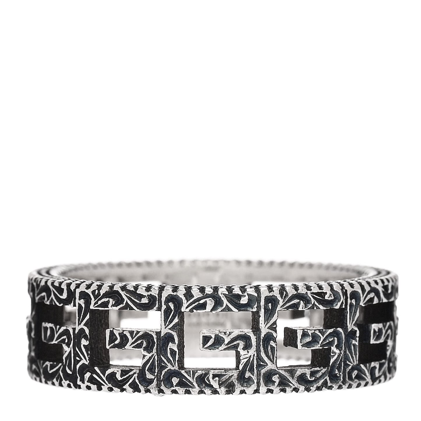 Sterling Silver Narrow Square G Band Ring 58 8.5