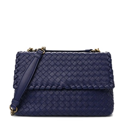 Bottega Veneta Nappa Intrecciato Medium Olimpia Shoulder Bag Atlantic 1 of 13