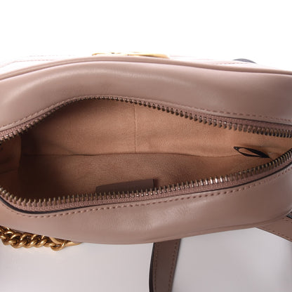 Gucci Calfskin Matelasse Mini GG Marmont Chain Shoulder Bag Nude 11 of 13