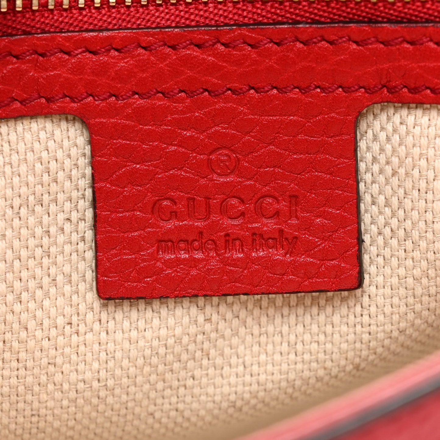 Pebbled Calfskin Medium Soho Flap Crossbody Vibrant Red