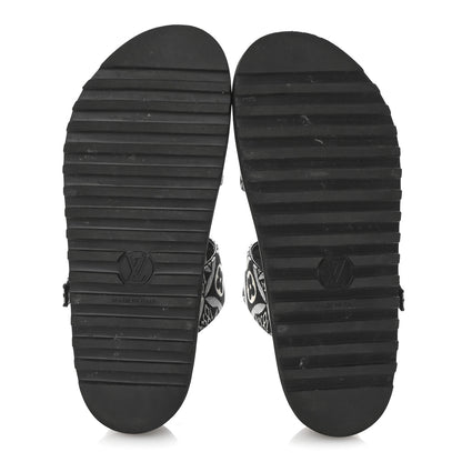 Louis Vuitton Jacquard Since 1854 Paseo Flat Comfort Mule 37.5 Grey 6 of 10