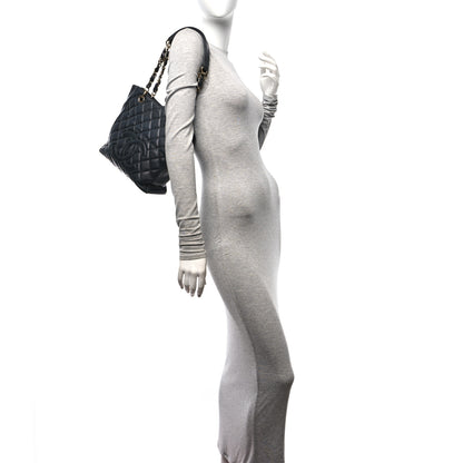 Chanel Caviar Quilted Petit Shopping Tote PST Black 2 of 9