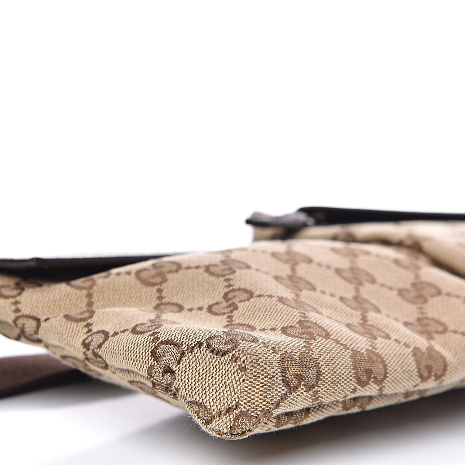 Gucci GG Monogram Double Pocket Belt Bag Dark Brown 9 of 10