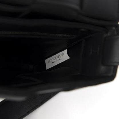 Bottega Veneta Lambskin Maxi Intrecciato Cassette Crossbody Bag Black 9 of 14