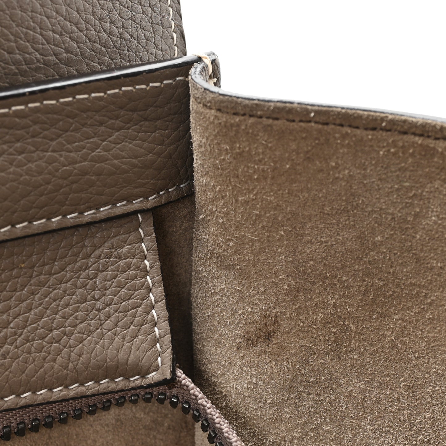 Drummed Calfskin Mini Luggage Souris