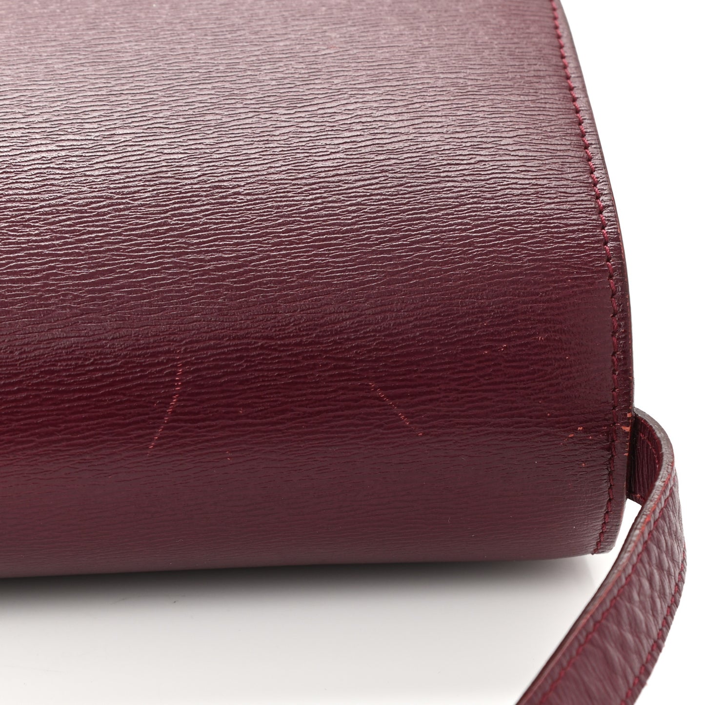 Liege Calfskin Medium Classic Box Flap Bag Burgundy