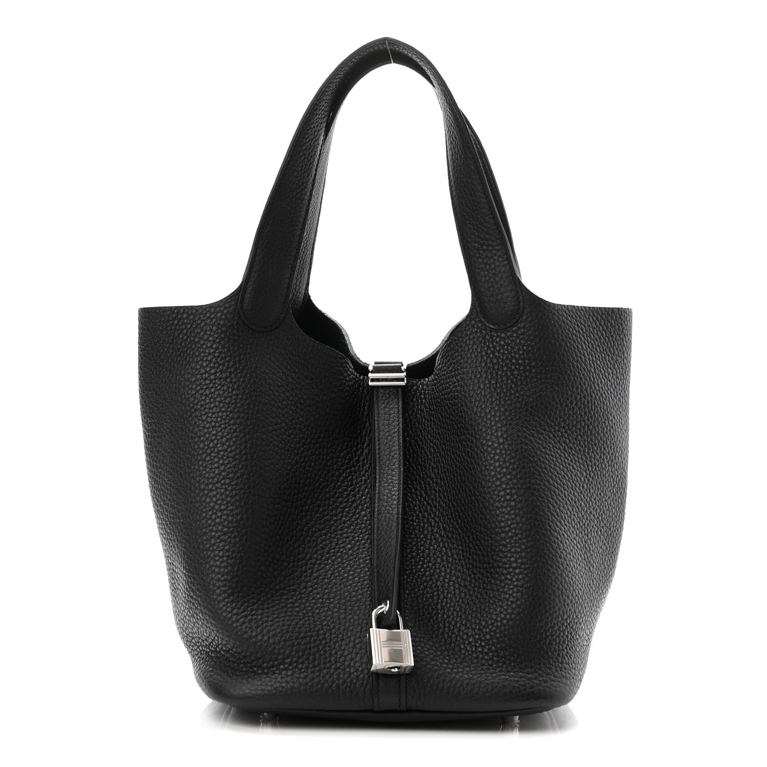 Hermes Taurillon Clemence Picotin Lock 22 MM Black 1 of 10