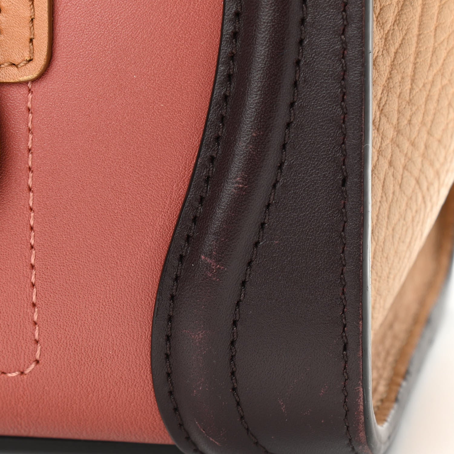Celine Smooth Calfskin Bullhide Nano Tri-Color Luggage Terracotta 14 of 19