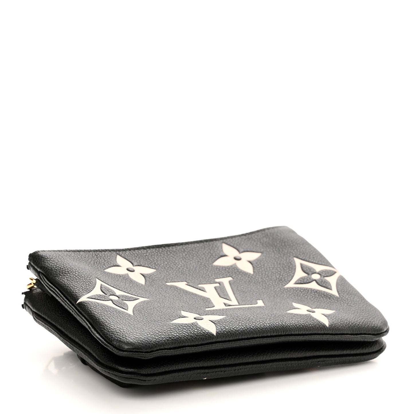 Empreinte Monogram Giant Double Zip Pochette Black Cream