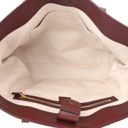 Gucci Monogram Textured Dollar Calfskin Web Medium Ophidia Shopping Tote Sahara Rubino Chardonnay 5 of 10