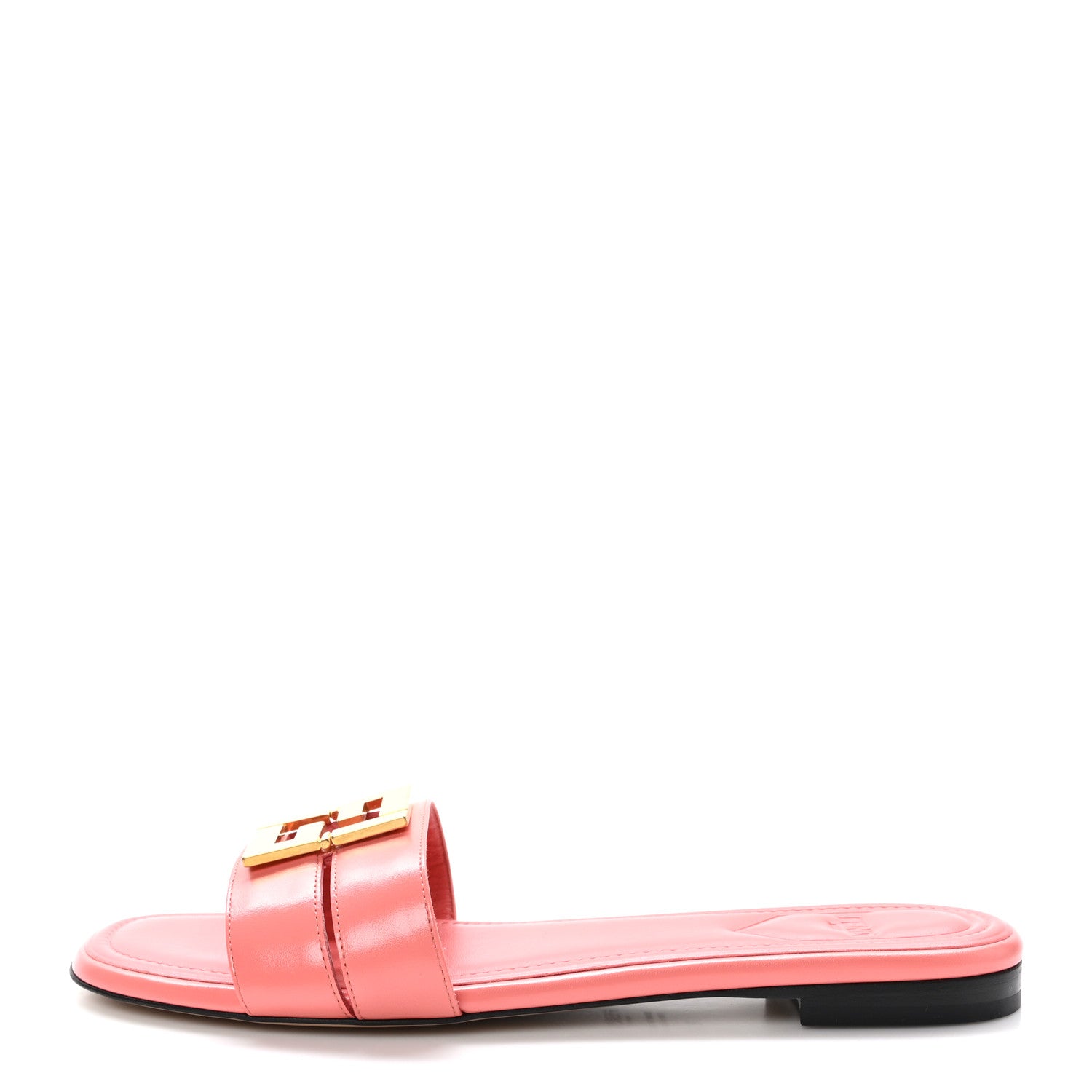 Fendi Vitello Cuoio FFold Slide Sandals 39 Pink 1 of 8
