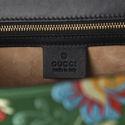 Gucci Jacquard Floral Medium Sylvie Top Handle Bag Green Multicolor Black 8 of 11