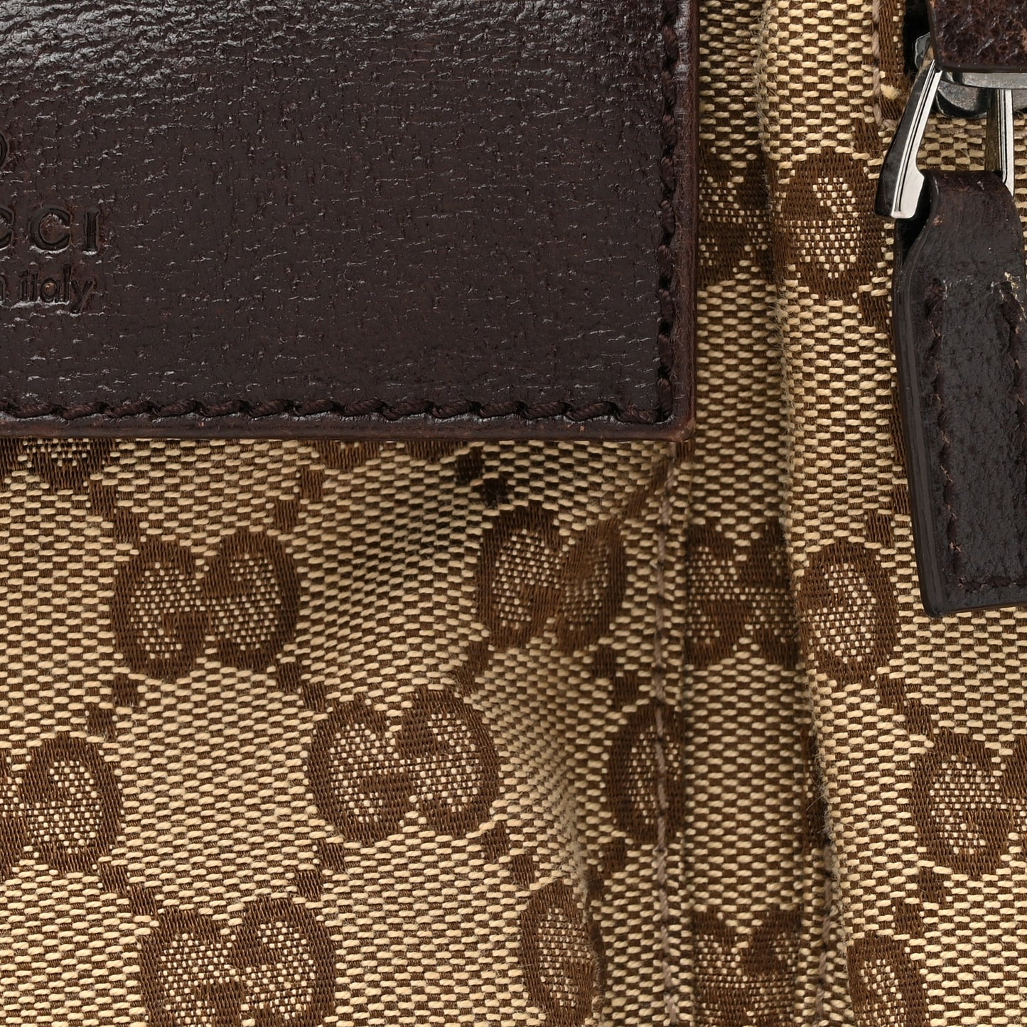 Monogram Web Belt Bag Dark Brown